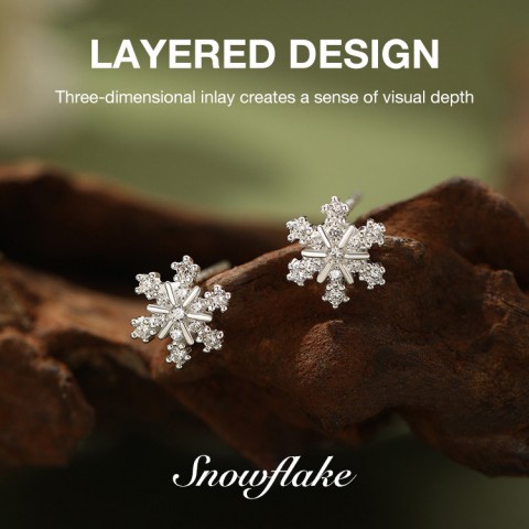 Snowflake Diamond Necklace and Earring Set
