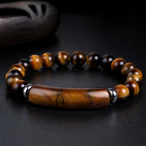 Elegant Natural Stone TiIger eye Bracelet Set
