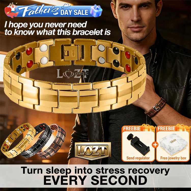 Fathers Day Sale - Cross Double Row Magnetic Bracelet - Found your stress-relief secret, Magnetic Wellness Boost