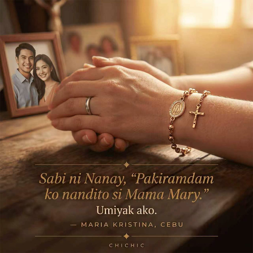 Ber Months Sale - Birheng Maria Rosary Zirconia Bracelet-Faith and love, resonate at this moment-Comes with velvet gift box