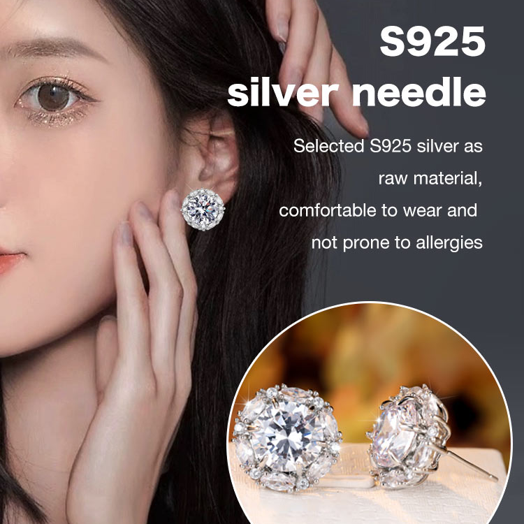 Kadayawan Festival Promo - Second ring only 699₱ - Shining all day - 5 carat moissanite jewelry Set - GRA certificate, free gift box