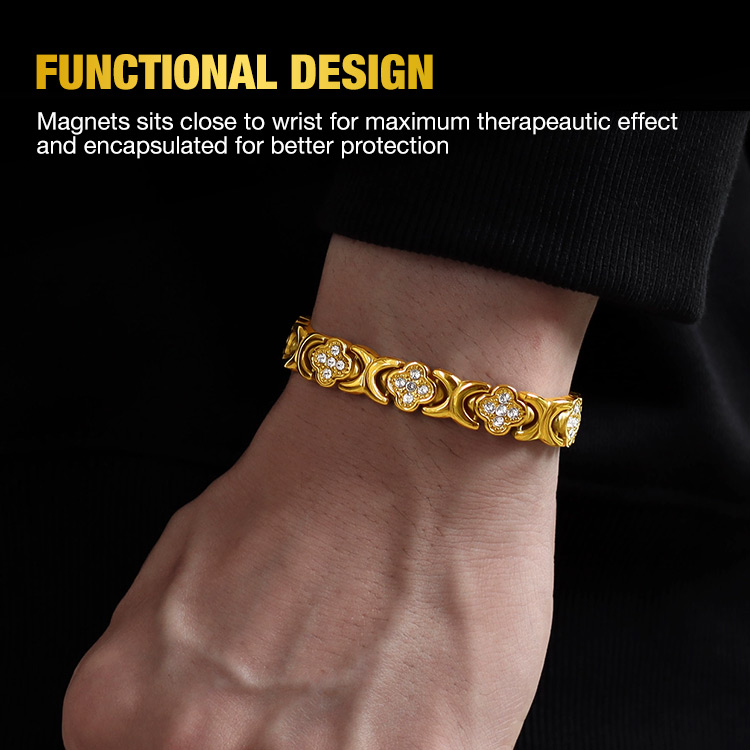 Heroes Day promotion - Clover Diamond Magnetic Bracelet - Found your stress-relief secret, Magnetic Wellness Boost
