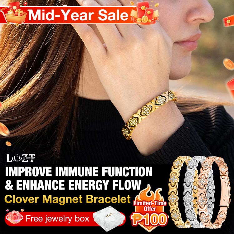 Mid-year Promo - Clover Diamond Magnetic Bracelet - Found your stress-relief secret, Magnetic Wellness Boost