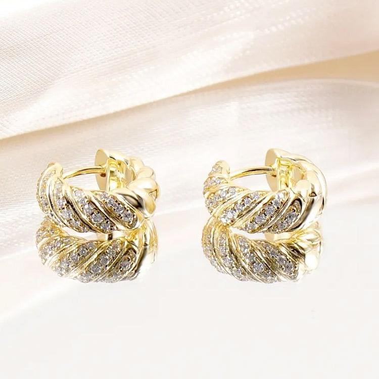 Easter promotion -Hoop Moissanite Shine Earrings - Comes with a custom jewelry box