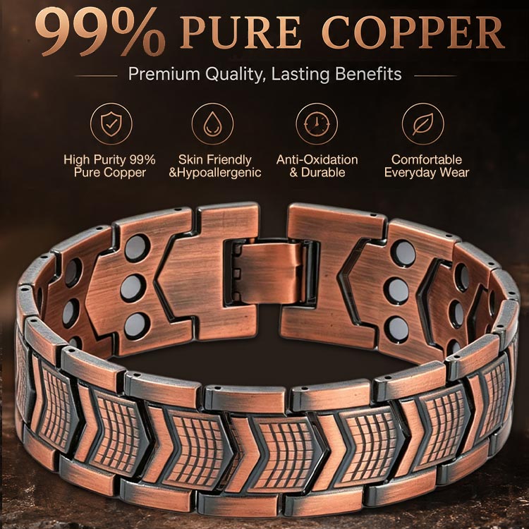 Ber Months Sale - Buy One Get One - Copper Arrow Magnetic Therapy Bracelet - Found your stress-relief secret, Magnetic Wellness Boost - Comes with a custom jewelry box