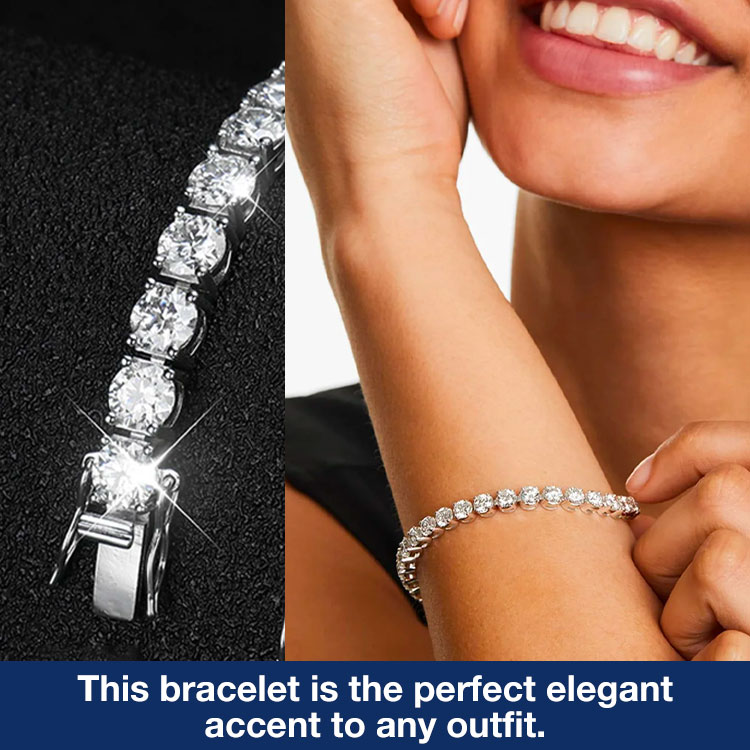 Easter promo - Sparkling 3MM Moissanite Tennis Bracelet with free jewelry box. Chain length 20cm. GRA Certified. Shipping from Manila