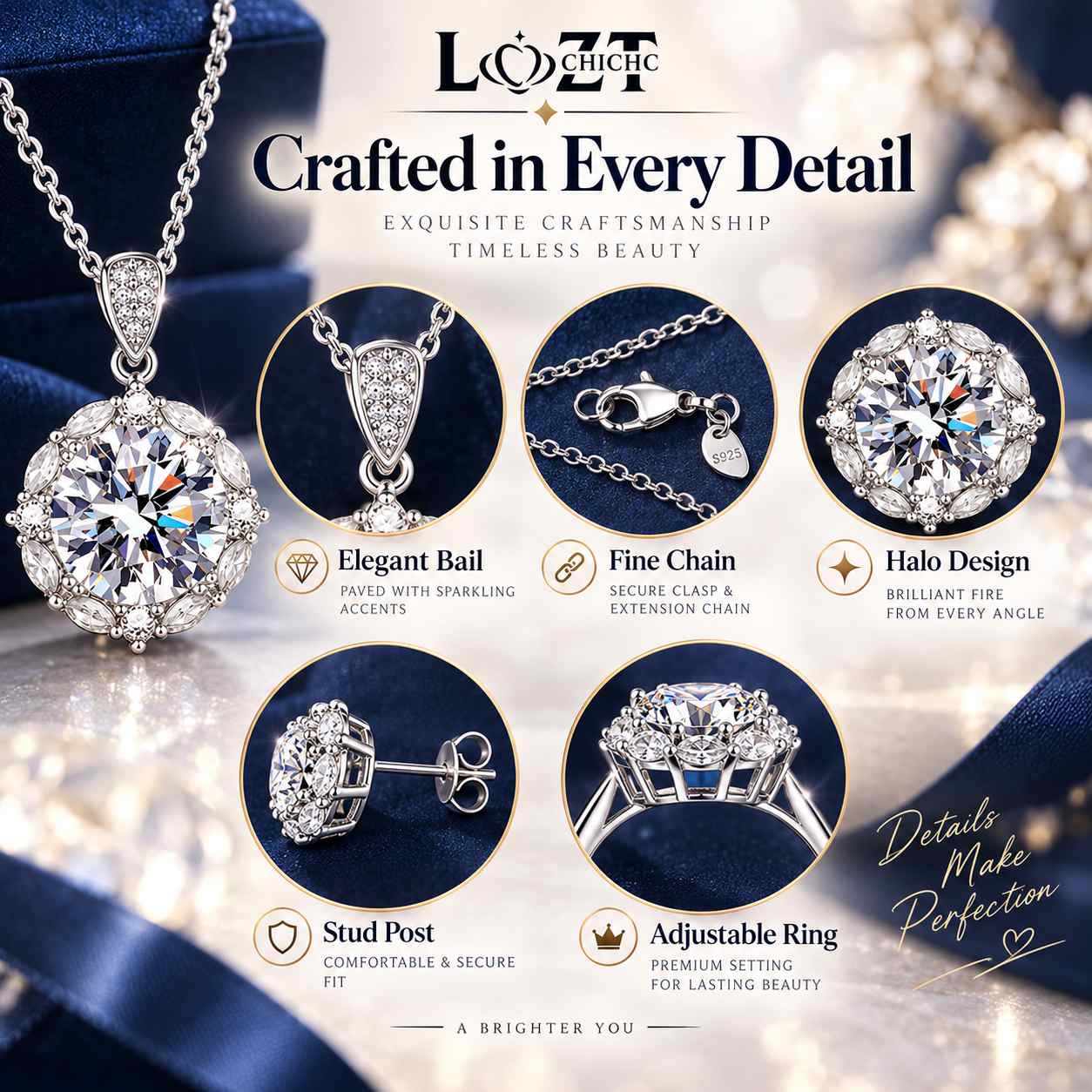 Ber Months Sale Second Piece Only ₱699 with Free Gift Box - 5 caratmoissanite jewelry Set-Elevate your everyday elegance with GRA certified timeless sparkle