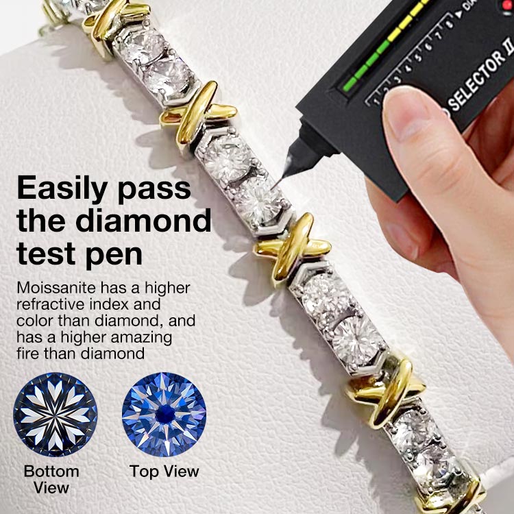 Kadayawan Festival Promotion Second - 200p get Ring - Luxury Cross Moissanite Jewelry Bracelet - GRA certificate free gift box